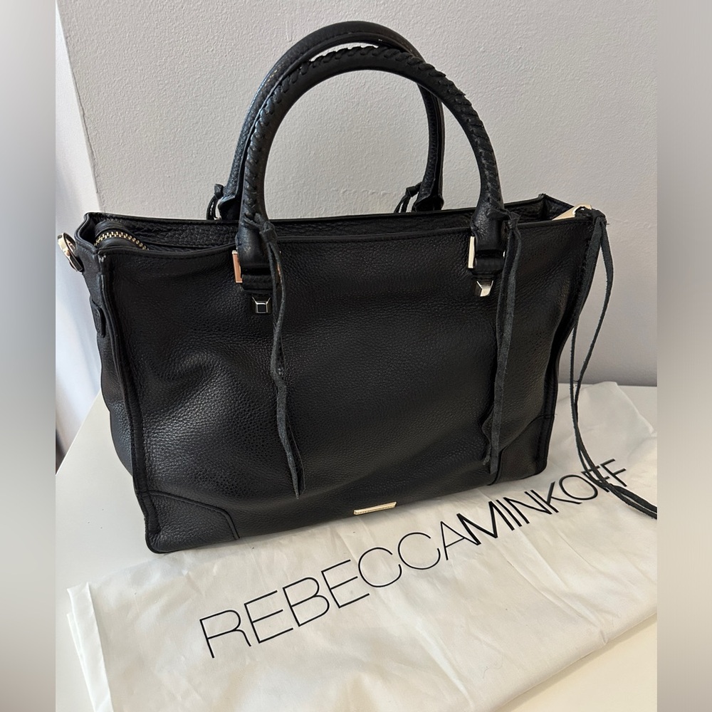 Rebecca Minkoff Regan Satchel — black leather. Never carried.
